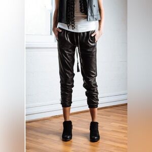 DEA The Label Leather Joggers